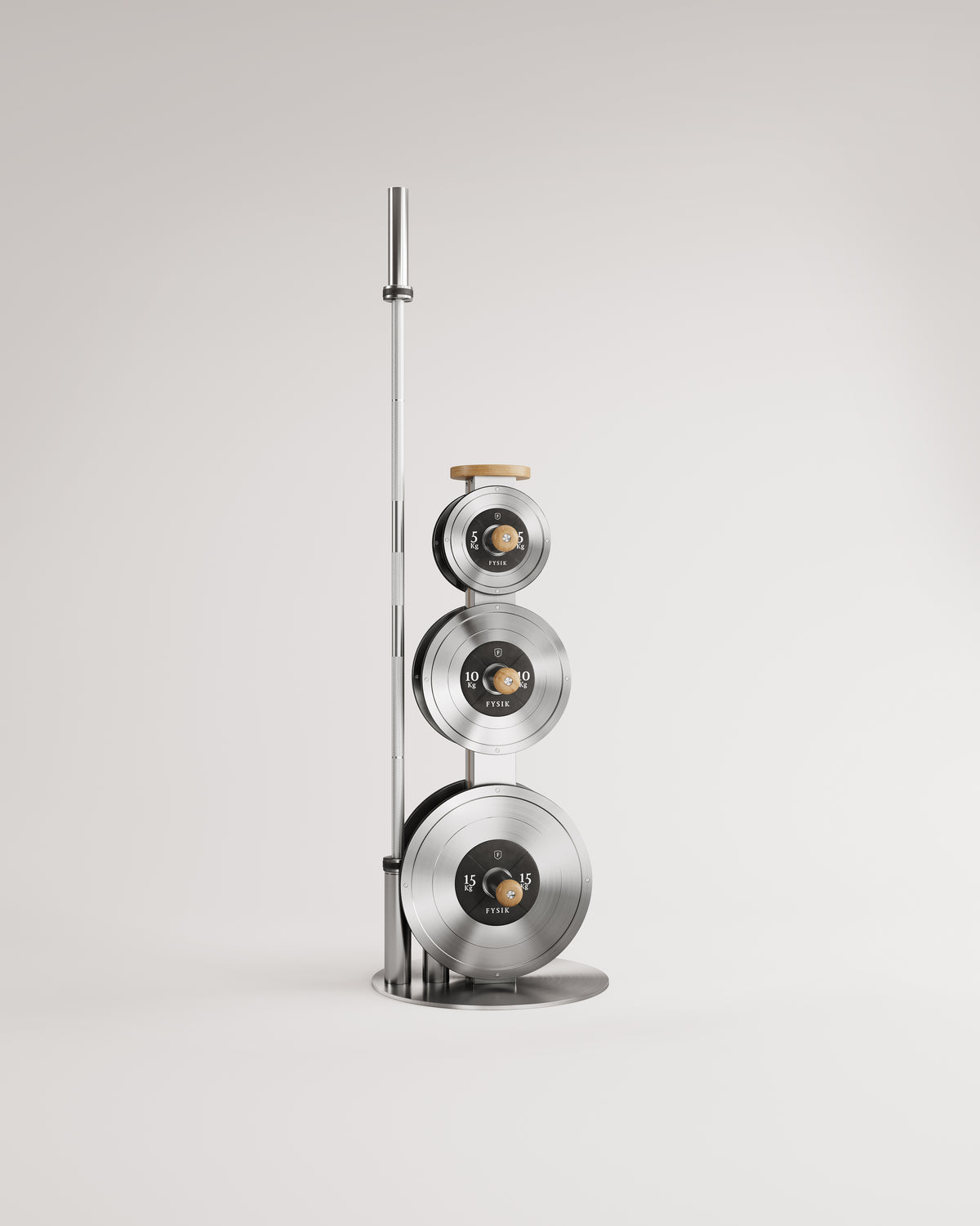 FYSIK KLOM™ Weight Plates + Storage Tower — front view