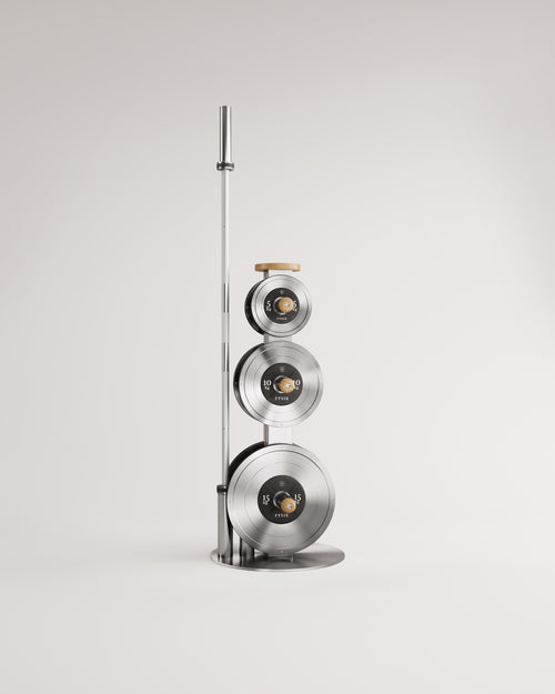 FYSIK KLOM™ Weight Plates + Storage Tower — front view