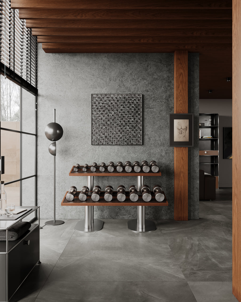 FYSIK Dumbbell Rack — Two Tier — front view