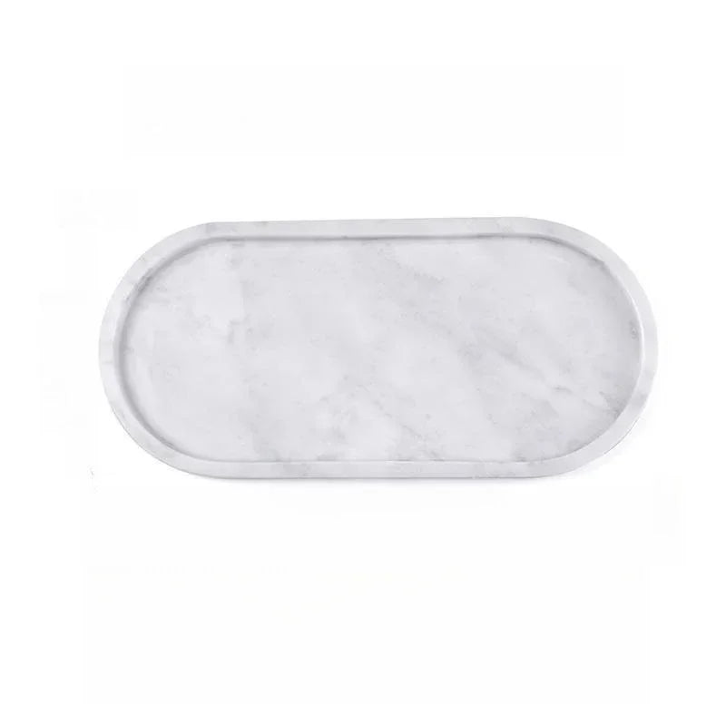 Sculpted Stone Oval Tray