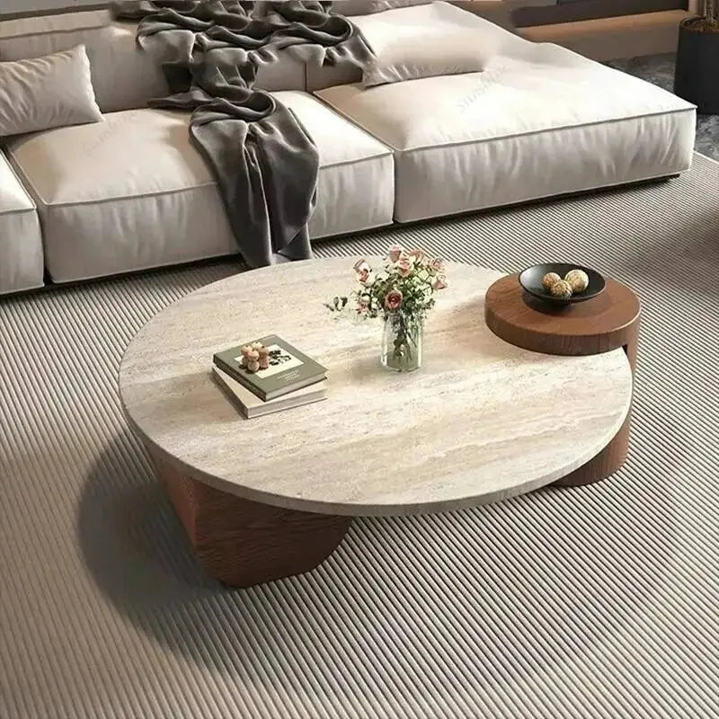 Organic Walnut Coffee Table | Japanese Minimalist Designer Center Table