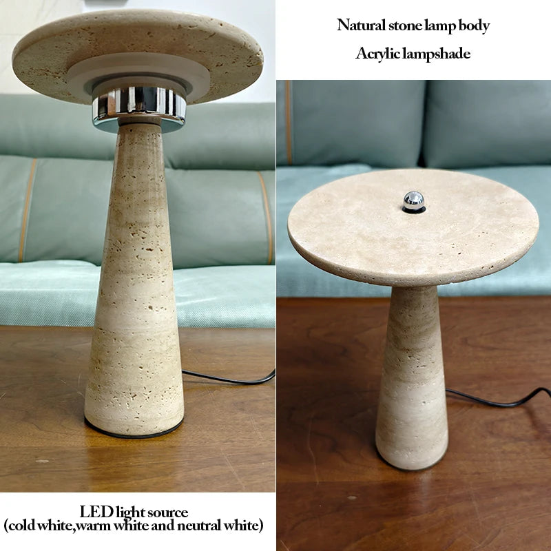 Kyoto Natural Travertine Table Lamp