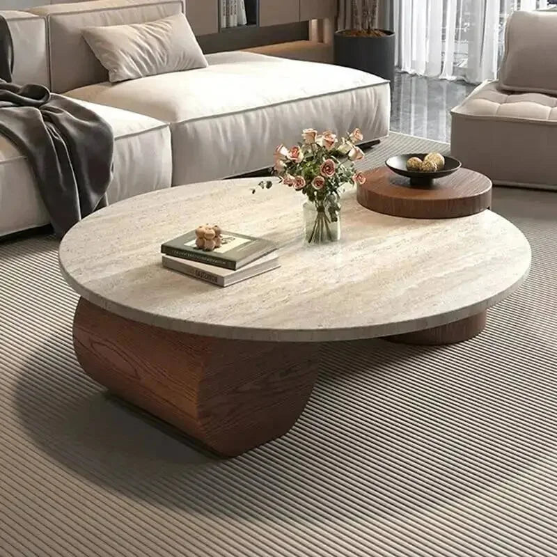 Organic Walnut Coffee Table | Japanese Minimalist Designer Center Table