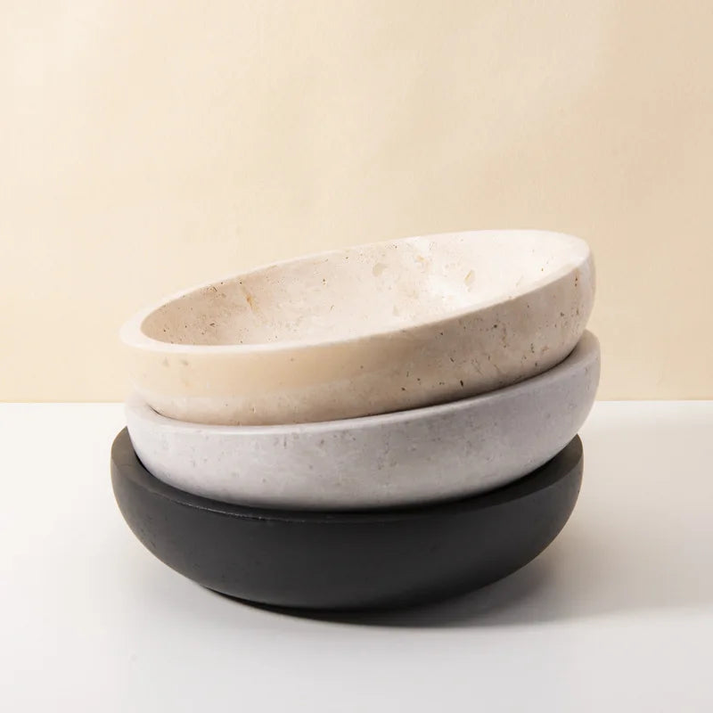 Sculpted Stone Catchall Bowl