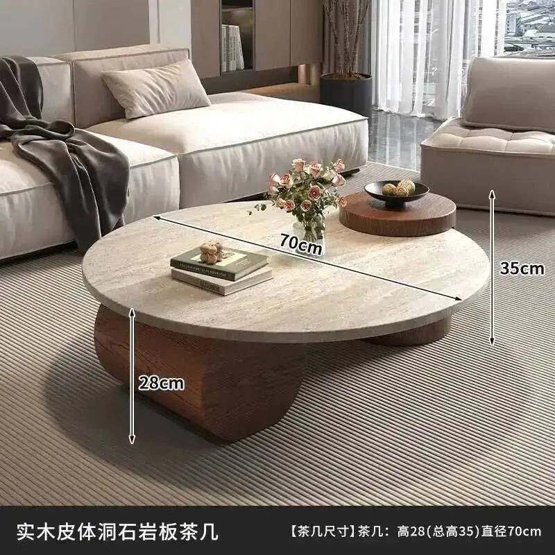 Organic Walnut Coffee Table | Japanese Minimalist Designer Center Table