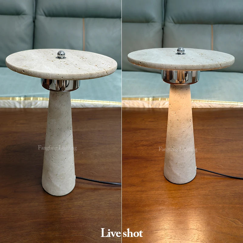 Kyoto Natural Travertine Table Lamp