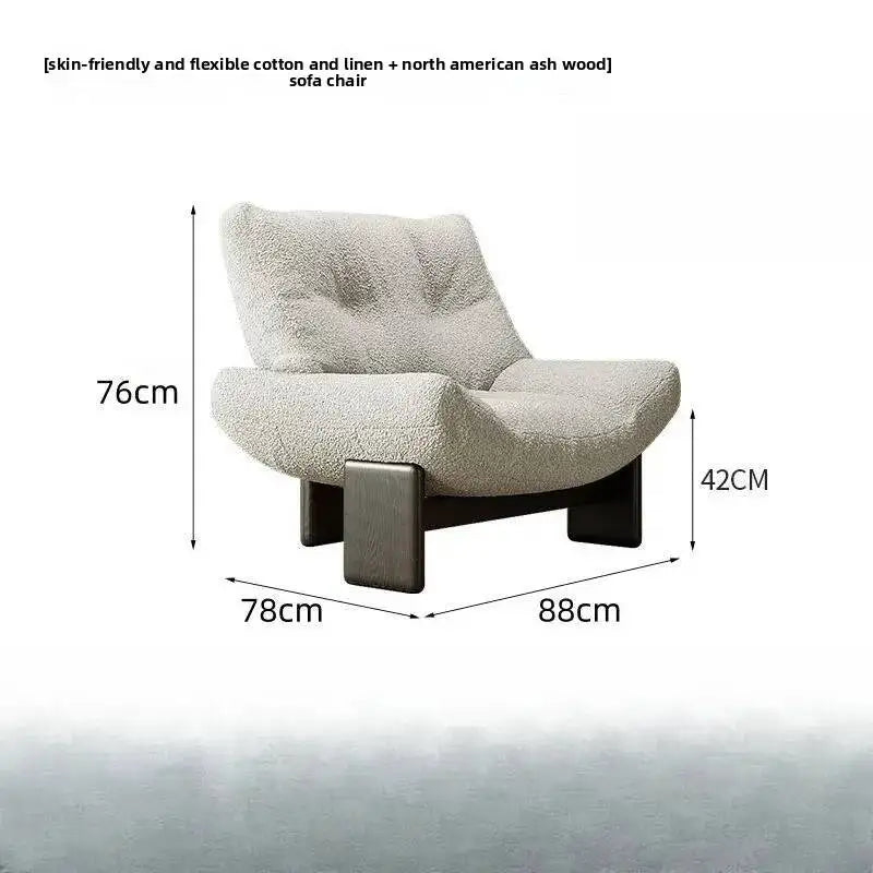 Milano Sculptural Leather Lounge Chair
