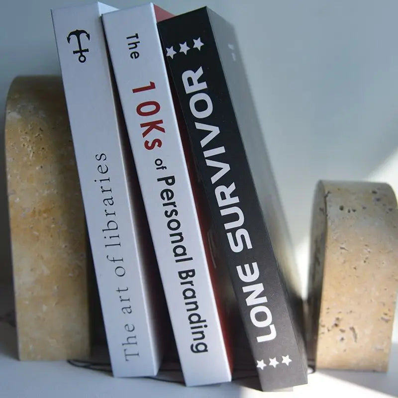 Travertine Arch Bookends
