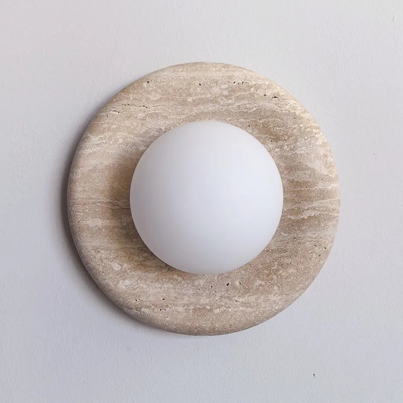 Wabi-Sabi Natural Stone Wall Sconce