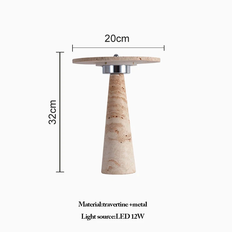 Kyoto Natural Travertine Table Lamp