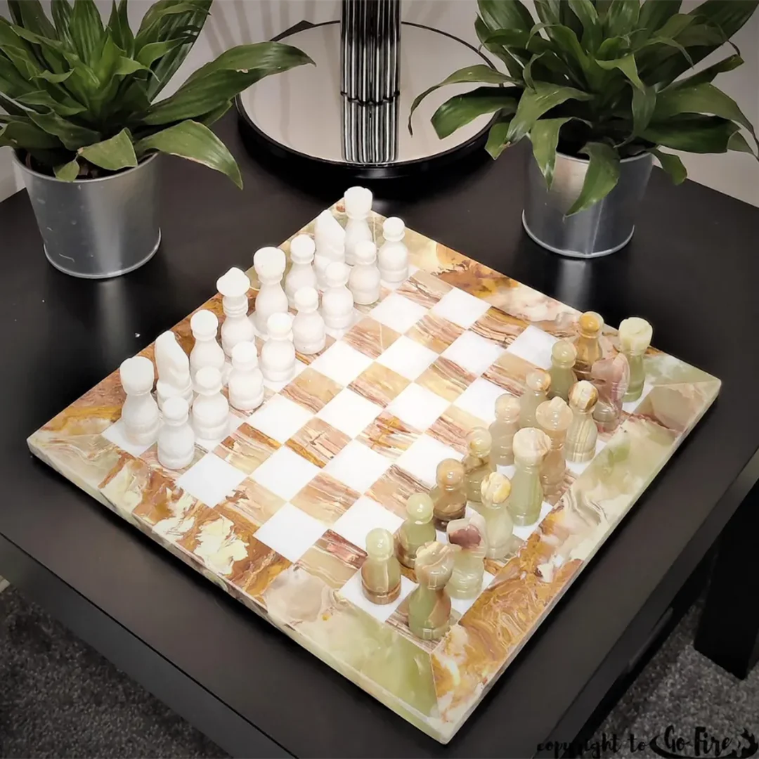 Green Onyx Marble Chess Set