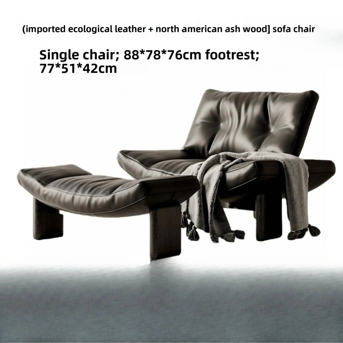 Milano Sculptural Leather Lounge Chair