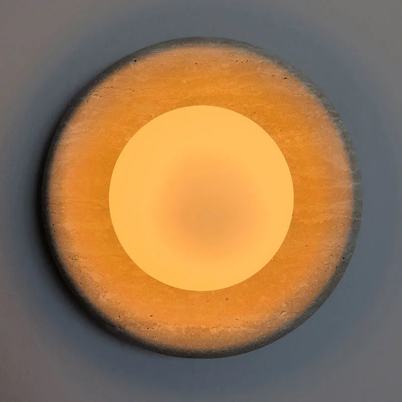 Wabi-Sabi Natural Stone Wall Sconce