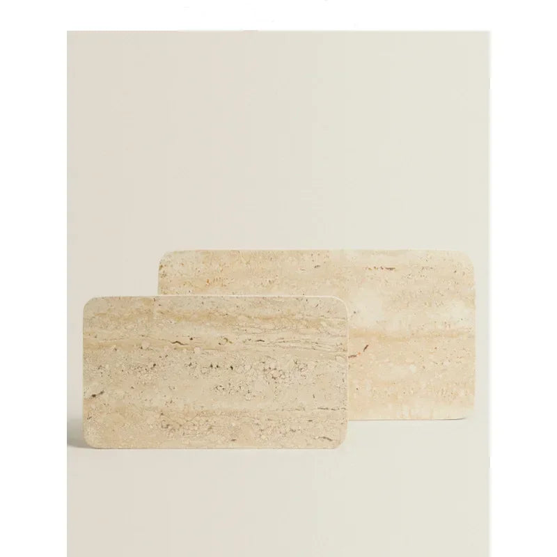 Siena Travertine Rectangle Tray