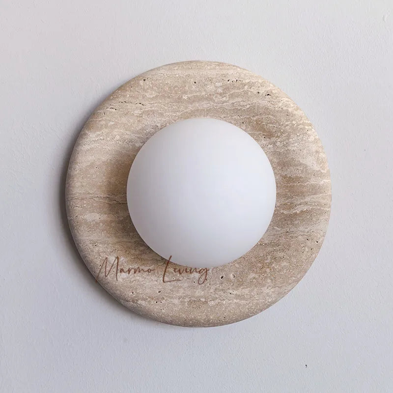 Wabi-Sabi Natural Stone Wall Sconce
