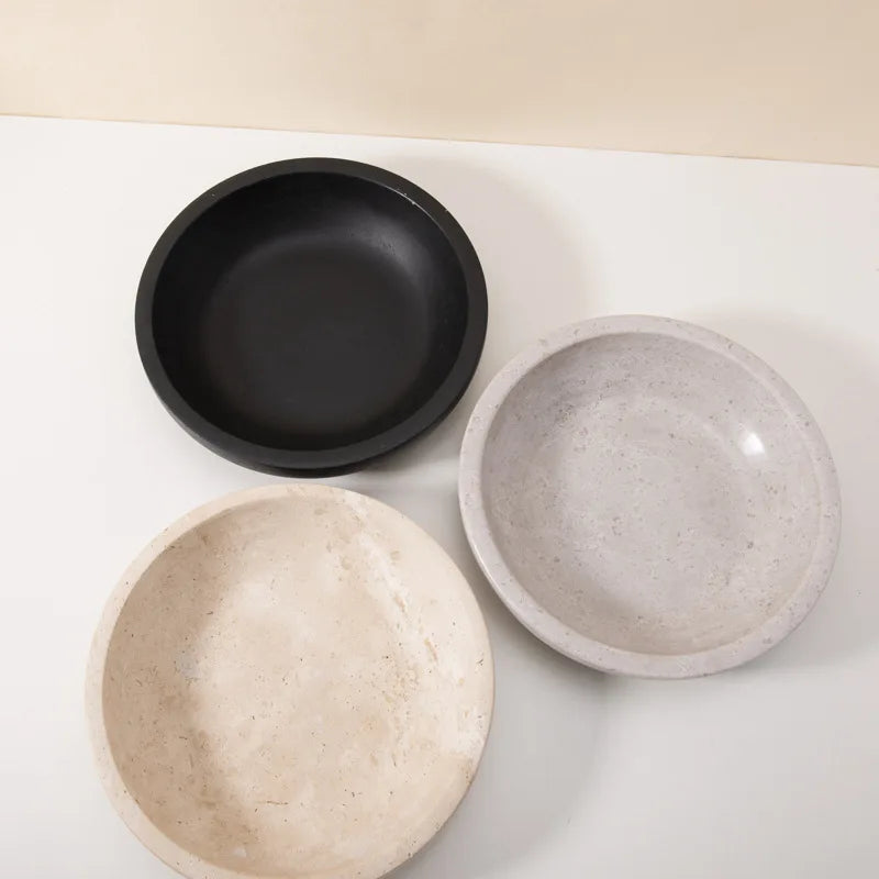 Sculpted Stone Catchall Bowl