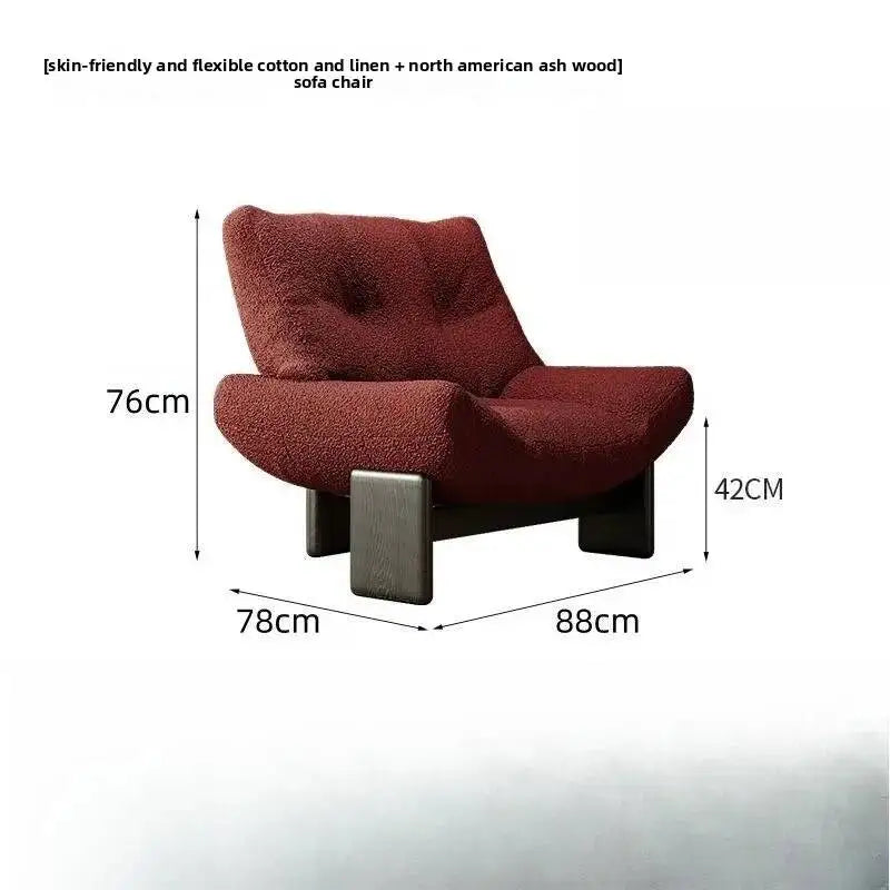 Milano Sculptural Leather Lounge Chair