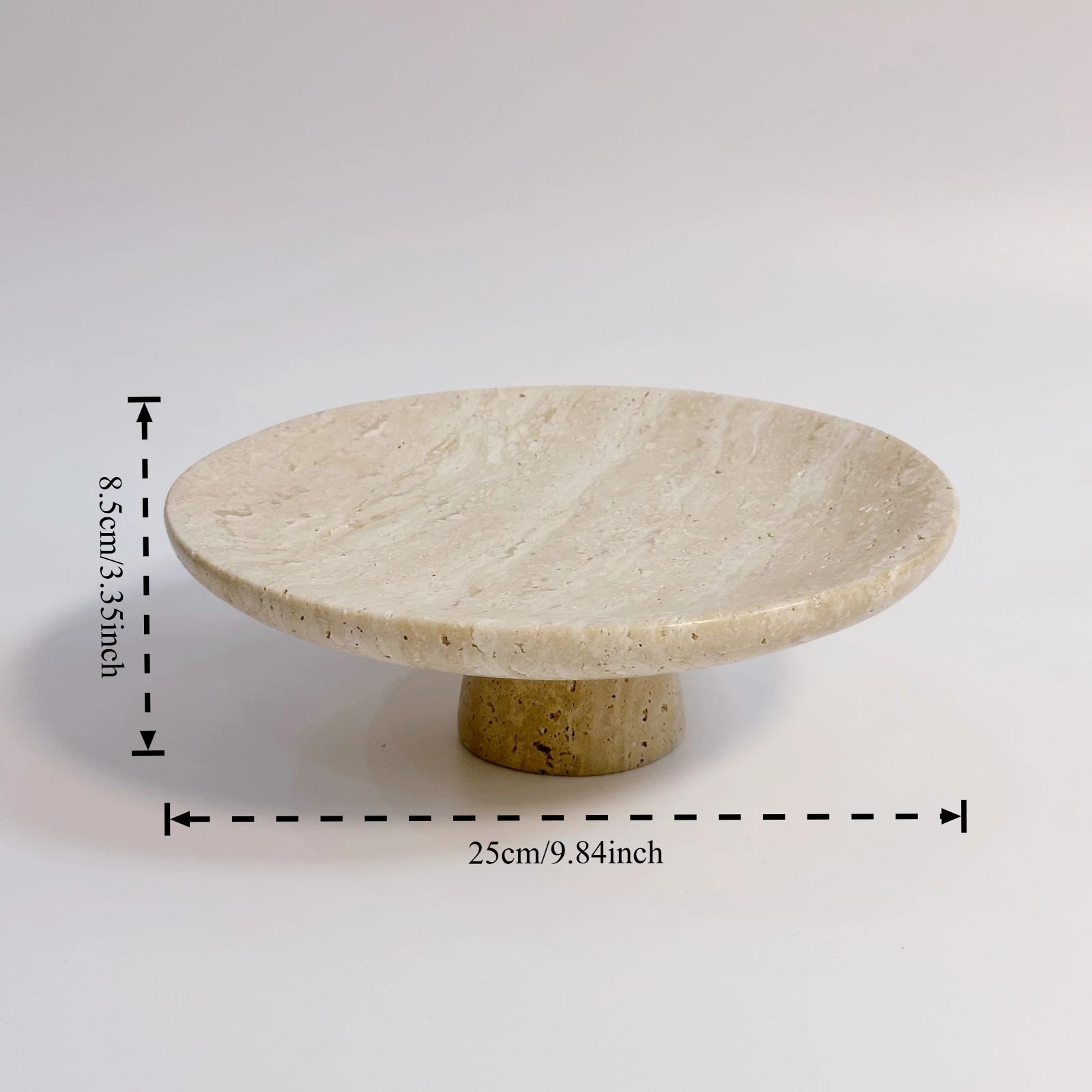 Travertine Pedestal Vanity Tray