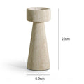 Travertine Pedestal Candle Holder