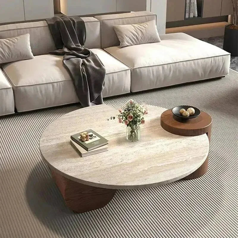 Organic Walnut Coffee Table | Japanese Minimalist Designer Center Table