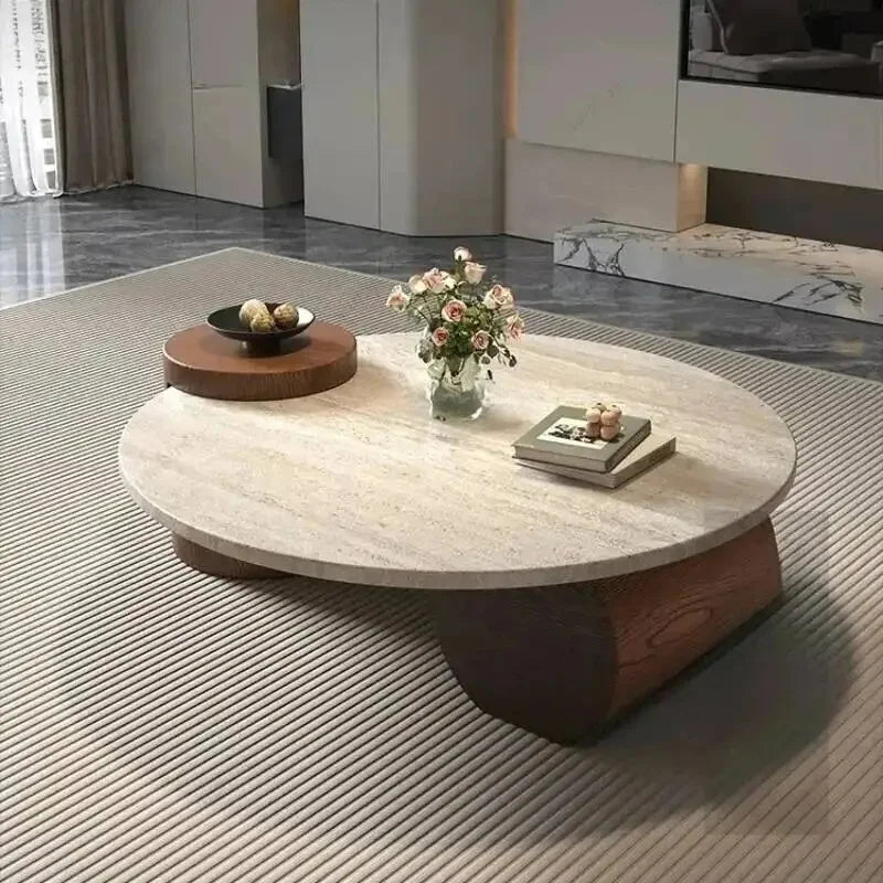 Organic Walnut Coffee Table | Japanese Minimalist Designer Center Table