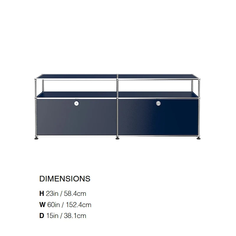Modular Steel Media Console, 60 in, 12 Colours