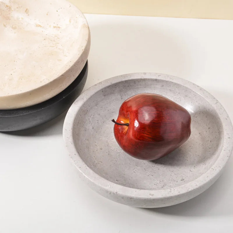 Sculpted Stone Catchall Bowl