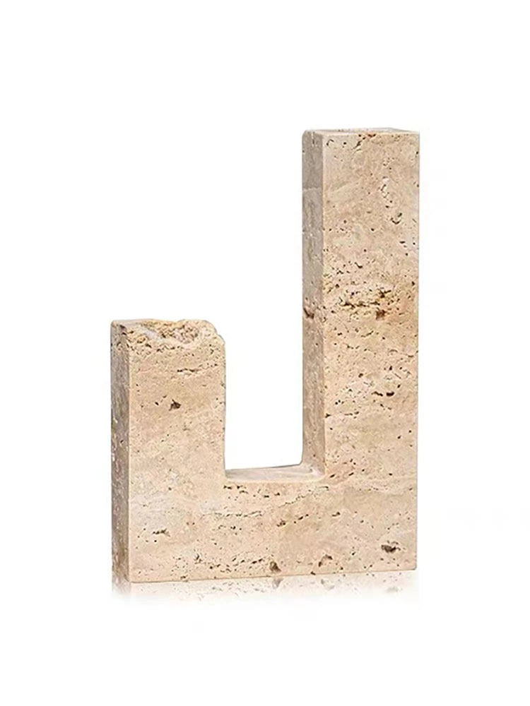 Natural Travertine Candle Holder | Organic Stone Home Décor