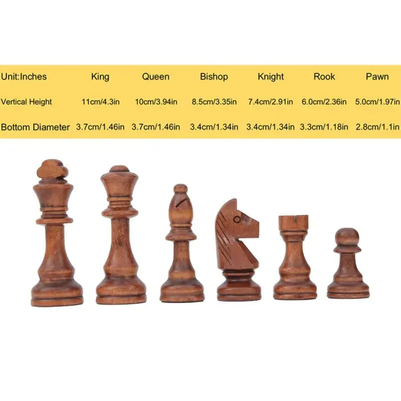 Classic Wooden Chess Set — 110 mm King.
