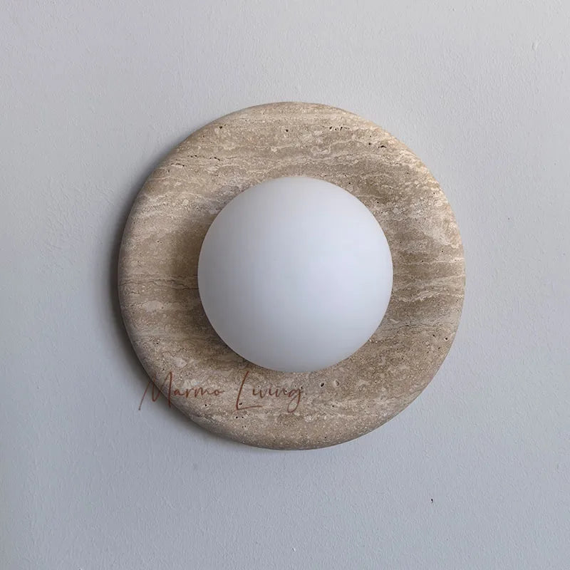 Wabi-Sabi Natural Stone Wall Sconce