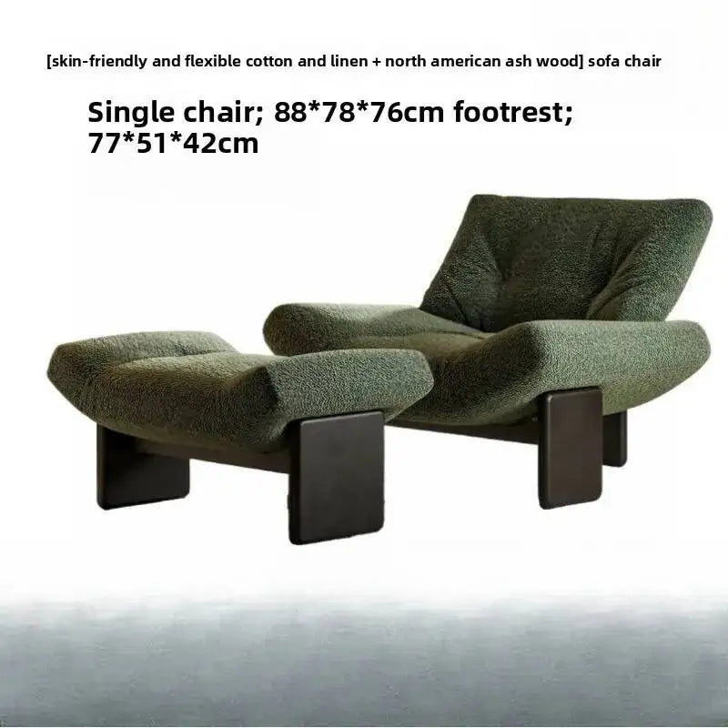 Milano Sculptural Leather Lounge Chair