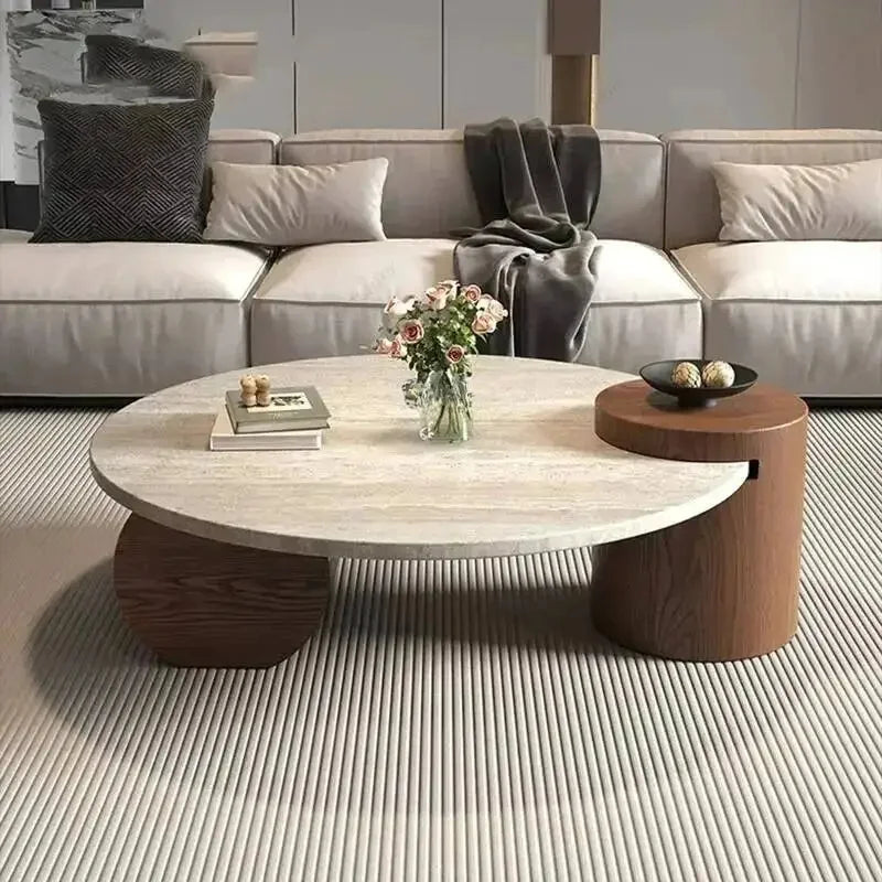Organic Walnut Coffee Table | Japanese Minimalist Designer Center Table
