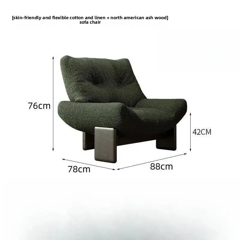 Milano Sculptural Leather Lounge Chair