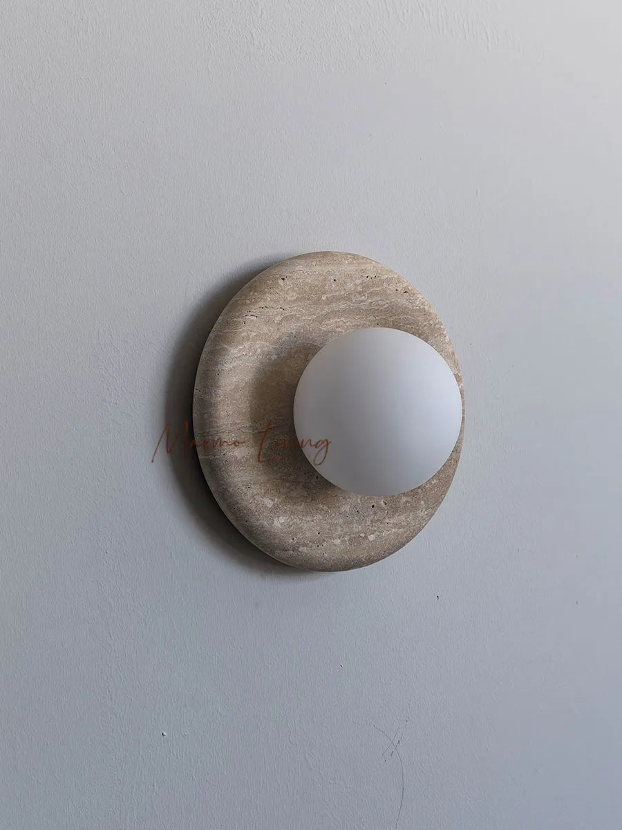 Wabi-Sabi Natural Stone Wall Sconce