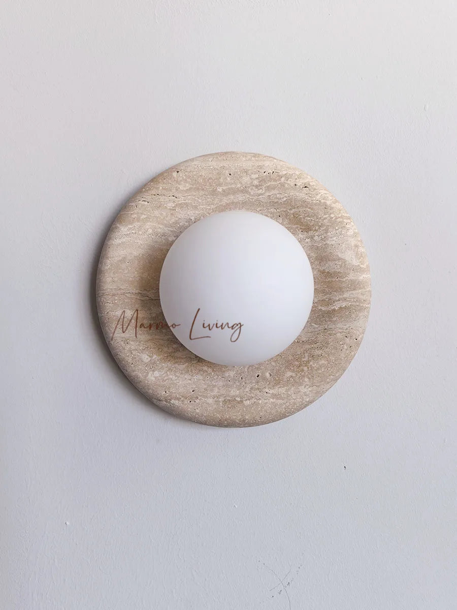Wabi-Sabi Natural Stone Wall Sconce