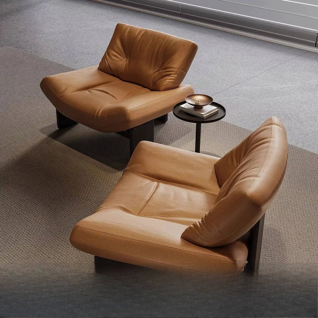 Milano Sculptural Leather Lounge Chair