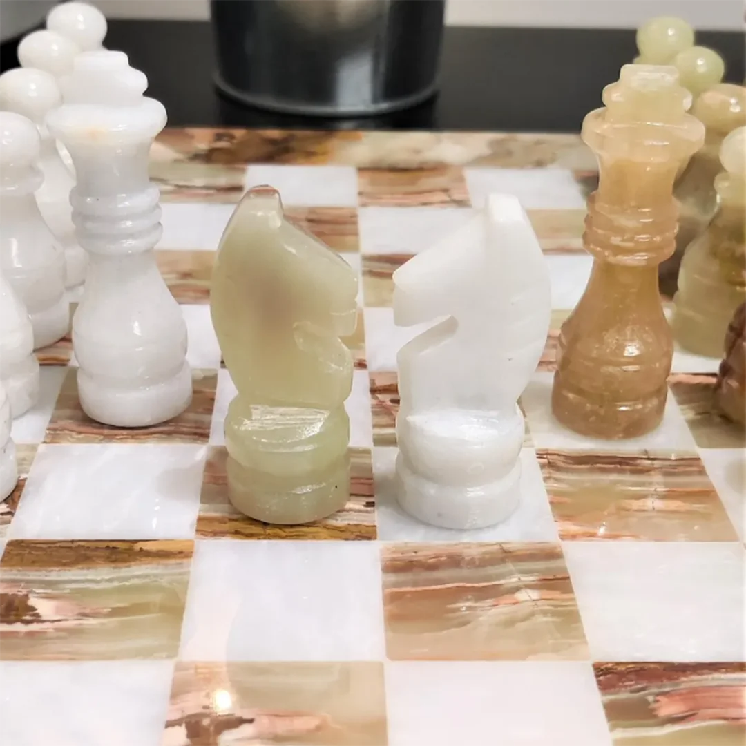 Green Onyx Marble Chess Set